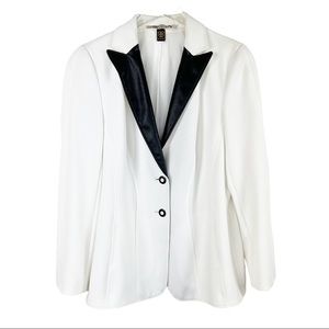 Basler White Long Sleeve Lined Blazer Jacket Coat